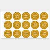 Elegante Werbeaktion für Mustard Yellow Business-L Etiketten (Blatt)