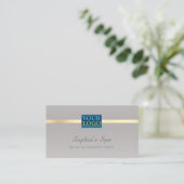 Elegante Werbegestaltung Ihr Logo-Firmenname Silve Visitenkarte (Stehend Vorderseite)