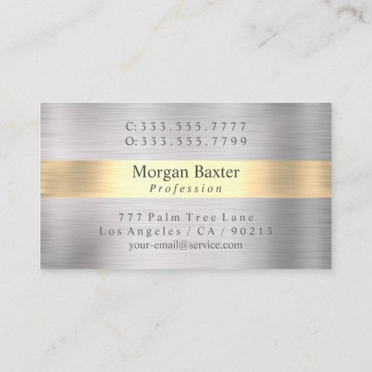 Elegante Werbegestaltung Ihr Logo-Firmenname Silve Visitenkarte (Rückseite)