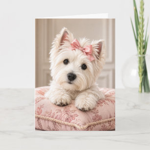 Elegante West Highland White Terrier-Hundefreundin Karte