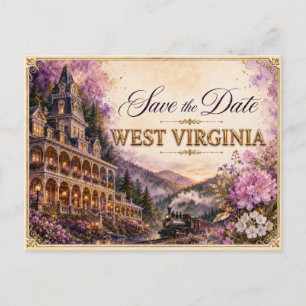 Elegante West Virginia Save-the-Date-Hochzeits-Ein Postkarte