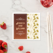Elegante Western Wüste Brown Wedding Serviette (Beispiel)