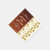 Elegante Western Wüste Brown Wedding Serviette (Ecke)