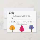 Elegante Whimsical farbenfrohe rustikale Hochzeit RSVP Karte (Vorderseite)