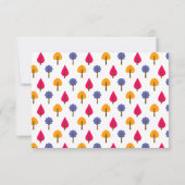 Elegante Whimsical farbenfrohe rustikale Hochzeit RSVP Karte (Rückseite)