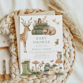 Elegante Whimsical Forest Animals Baby Shower Einladung