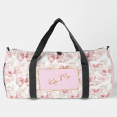 Elegante Whimsical Personalisiert Coquette Bow Lar Duffle Bag (Rückseite)