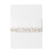 Elegante Whimsical Wildblume Script Garden Wedding Einladungsbanderole (Rückseitenbeispiel)