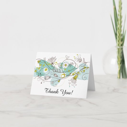 Elegante + Whimsische Dankeskarten Dankeskarte (Vorderseite)