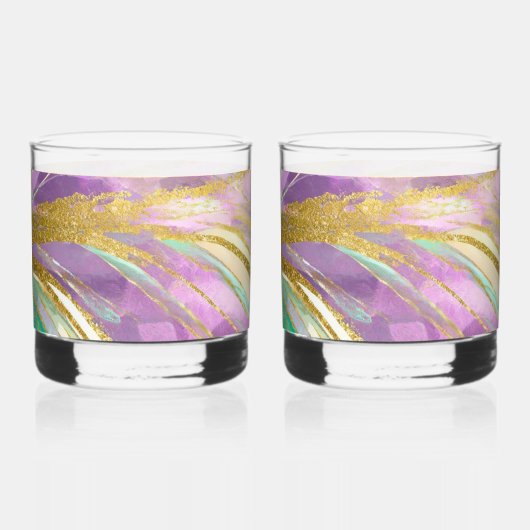 Elegante Whiskybrille mit Metallic Design Whiskyglas (Vorderseite)