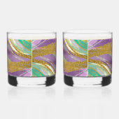Elegante Whiskybrille mit Metallic Design Whiskyglas (Rechts)