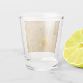 Elegante White Abstrakt Daisies - Schnapsglas (Rückseite)