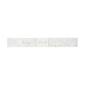 Elegante White and Gold Monogram Wedding Einladungsbanderole (Flach)