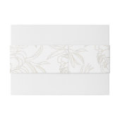 Elegante White and Gold Monogram Wedding Einladungsbanderole (Rückseitenbeispiel)