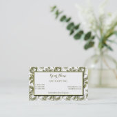 Elegante White and Gold Rose Custom Business Cards Visitenkarte (Stehend Vorderseite)