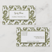 Elegante White and Gold Rose Custom Business Cards Visitenkarte (Vorne/Hinten)
