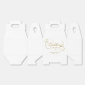 Elegante White and Imitats Gold Calligraphy Weddin Geschenkschachtel (Ungeklappt)