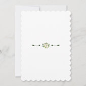 Elegante White Blooming Floral Handwriting Wedding Einladung (Rückseite)