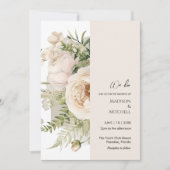 Elegante White Blume Bouquet Einladung (Vorderseite)