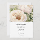 Elegante White Blume Bouquet Einladung (Vorderseite)