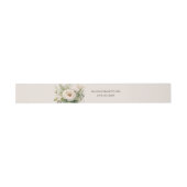 Elegante White Blume Bouquet Einladungsbanderole (Flach)