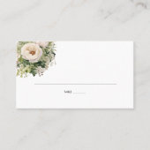 Elegante White Blume Bouquet Platzkarte (Vorderseite)