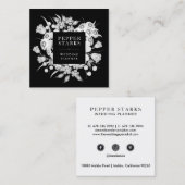 Elegante White Blume Bouquet | Visitenkarte (Vorne/Hinten)