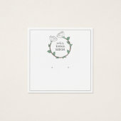 Elegante White Blume Earring Juwelry Display Card (Vorderseite)