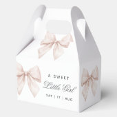 Elegante White Bow Baby Shower Geschenkschachtel (Vorderseite)