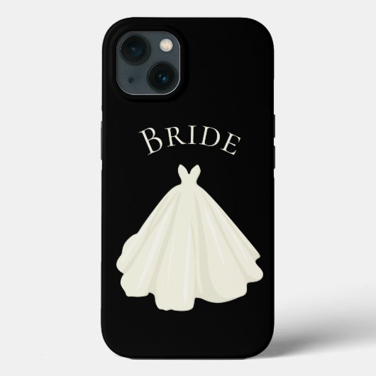 Elegante White Bride Gown Typografy Wedding Case-Mate iPhone Hülle (Rückseite)