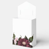 Elegante White Burgundy Floral Wedding Geschenkschachtel (Geöffnet)