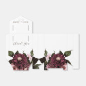 Elegante White Burgundy Floral Wedding Geschenkschachtel (Ungefaltet)