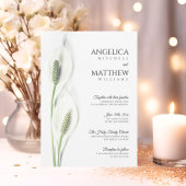 Elegante White Calla Lily Blume Hochzeit Einladung