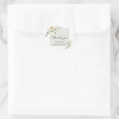 Elegante White Calla Lily & Eucalyptus Wedding Runder Aufkleber (Tasche)