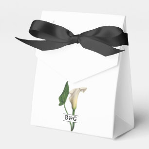Elegante White Calla Lily Grüne Botanische Hochzei Geschenkschachtel
