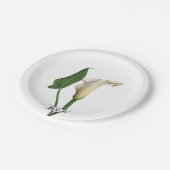 Elegante White Calla Lily Grüne Botanische Hochzei Pappteller (Schrägansicht)