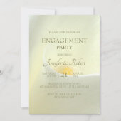 Elegante White Calla Lily Verlobung Einladung (Vorderseite)