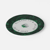 Elegante White Camellia Wedding Pappteller (Schrägansicht)