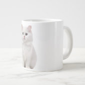 Elegante White Cat Keramik Tasse (Vorderseite Rechts)