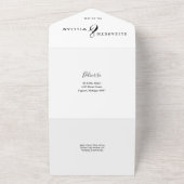 Elegante White Chinoiserie Rodelbahn All In One Einladung (Außenbereich)