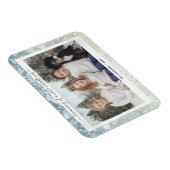 Elegante White Christmas Snowflake Kristallo Bokeh Magnet (Rechte Seite)