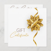 Elegante White Classy Luminous Gold Bow Geschenkka (Vorne/Hinten)