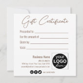 Elegante White Classy Luminous Gold Bow Geschenkka (Rückseite)