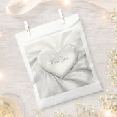 Elegante White Cream Heart Favor Bag Geschenktütchen (Ausgeschnitten)