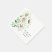 Elegante White Daisies Garden Floral Wedding Serviette (Ecke)