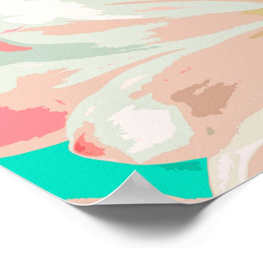 Elegante White Daisy Artwork | Poster (Ecke)