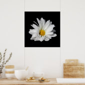 Elegante White Daisy Blume Poster (Küche)