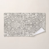 Elegante White Damask Floral Wohngestaltung Badhandtuch Set (Handtuch)