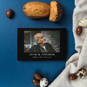 Elegante White Dove Custom Foto Beerdigung Dankeskarte