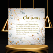 Elegante White Family Monogram Weihnachtskarte Feiertagskarte